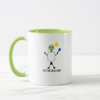 Funny Pickleball Player Character Holding Paddle マグカップ