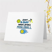 Funny Pickleball Player Just A Boy Who Loves Pickl カード (黄色い花)