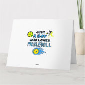 Funny Pickleball Player Just A Boy Who Loves Pickl カード (裏面)