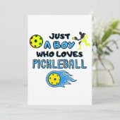 Funny Pickleball Player Just A Boy Who Loves Pickl 招待状 (スタンド正面)