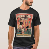 Funny Pickleball Serve First Eat Later Poster Tシャツ (正面)
