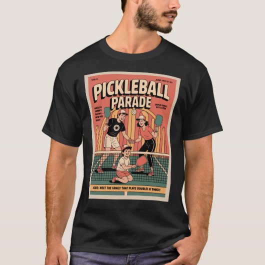 Funny Pickleball Serve First Eat Later Poster Tシャツ (正面)