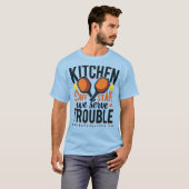 Funny Pickleball T-Shirt Blue- "Kitchen Staff" Tシャツ (正面フル)