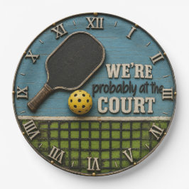 Funny Pickleball We're Probably at the Court ペーパープレート