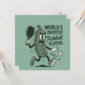 Funny Pickleball World's Okayest Pickleball Player カード (正面/裏面インサイチュ)