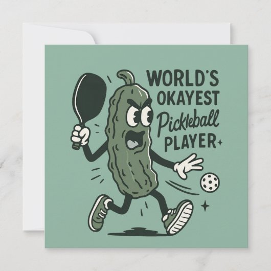 Funny Pickleball World's Okayest Pickleball Player カード (正面)