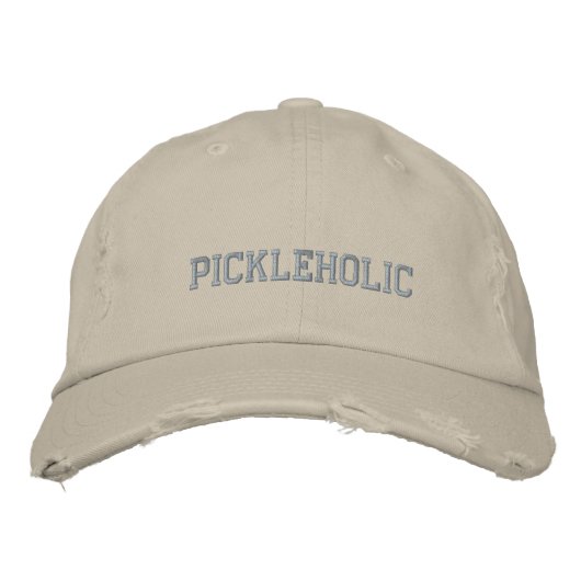 Funny Pickleholic Pickle Embroidered Baseball Hat 刺繍入りキャップ (正面)