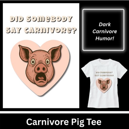 Funny Pig Carnivore Lover Gift Tシャツ
