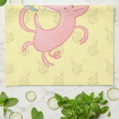 Funny Pig Chief Taster Giant Sponge Cake Cartoon キッチンタオル (折り畳み)