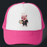 Funny pig in business suit cartoon  キャップ<br><div class="desc">This funny pig is ready for business! Drawn in fun cartoon style.</div>