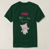 Funny pig  tシャツ (デザイン正面)