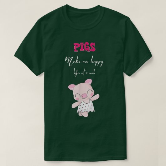 Funny pig tシャツ (デザイン正面)
