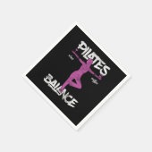 Funny Pilates Balancing Yoga Fitness Wine Drinker スタンダードカクテルナプキン (角)