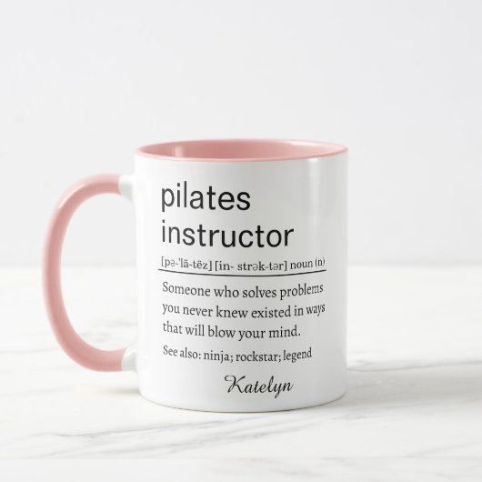 Funny Pilates Instructor Definition マグカップ (左)