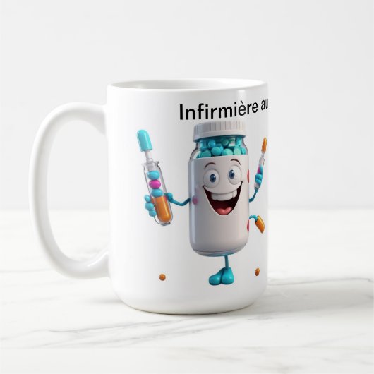 Funny Pill Bottle Mug コーヒーマグカップ (左)