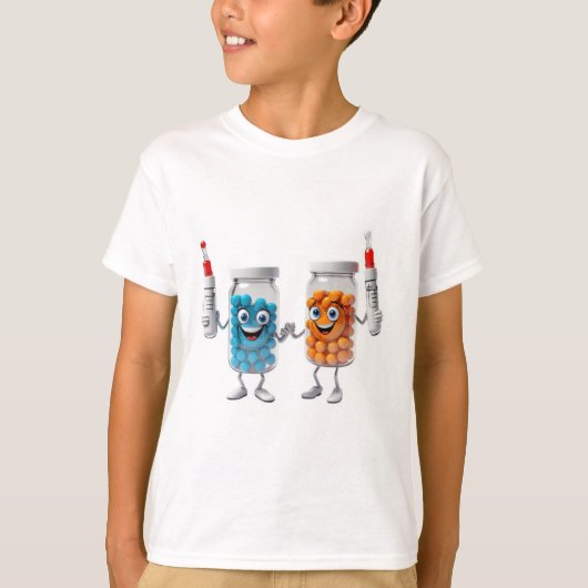 Funny Pill Bottle Tee for child Tシャツ (正面)