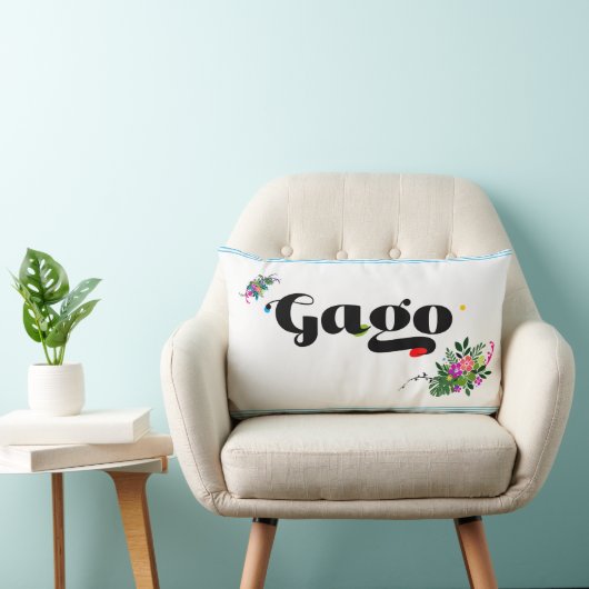 Funny Pillow 'Gago' Filipino Boho Decor ランバークッション (椅子)