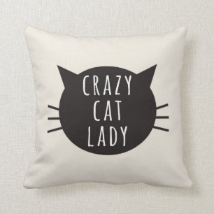 funny Pillow Ivory熱狂するな猫の女性 クッション