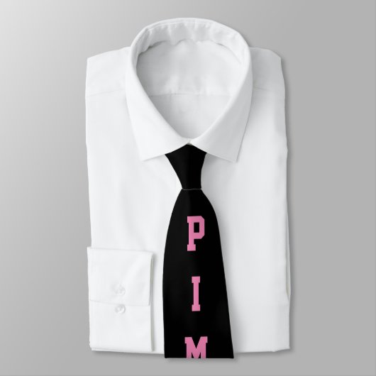 Funny Pimp Black Pink Novelty ネクタイ (タイ)