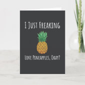 Funny Pineapple Cards Humor Fruit Humorous カード (正面)