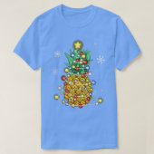 Funny Pineapple Christmas Tree Lights Xmas Tシャツ (デザイン正面)