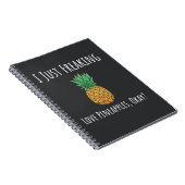 Funny Pineapple Gifts Fruit Cute Humor Vegan ノートブック (右側)