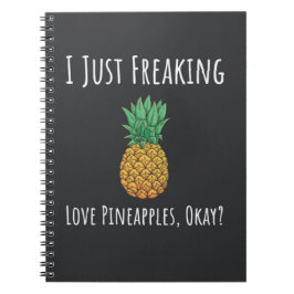 Funny Pineapple Gifts Fruit Cute Humor Vegan ノートブック
