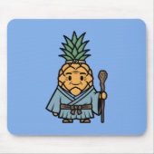 Funny Pineapple Sensei Master Samurai Illustration マウスパッド (正面)
