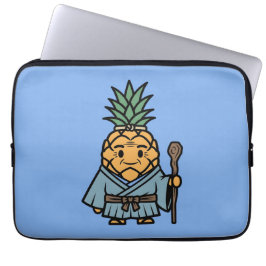 Funny Pineapple Sensei Master Samurai Illustration ラップトップスリーブ