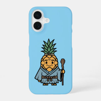Funny Pineapple Sensei Master Samurai Illustration iPhone 16ケース