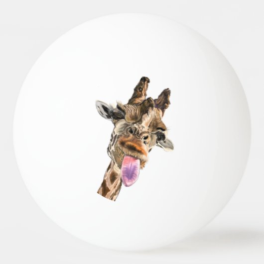 Funny Ping Pong Balls Playful Giraffe 卓球ボール (裏面)