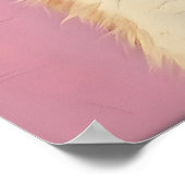 Funny Pink Cat Tennis Art Print - Cute Wall for ポスター (角)