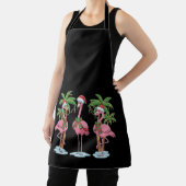  Funny Pink Flamingo "Dreaming of a Pink Christmas エプロン (インサイチュ)