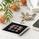  Funny Pink Flamingo "Dreaming of a Pink Christmas キーホルダー (側面)