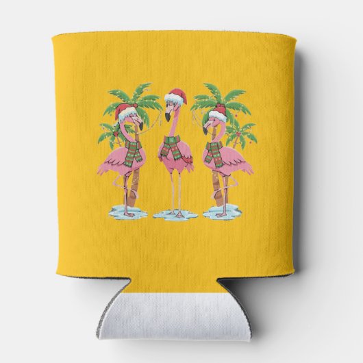  Funny Pink Flamingo "Dreaming of a Pink Christmas 缶クーラー (裏面)