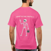 Funny Pink Halloween Ghost & Skeleton Tシャツ (裏面)