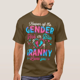 Funny Pink Or Blue Granny Loves You Gender Reveal Tシャツ