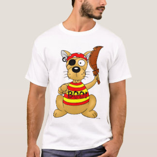 Funny Pirate Dog with Toy Sword Tシャツ
