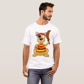 Funny Pirate Dog with Toy Sword Tシャツ (正面フル)