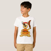 Funny Pirate Dog with Toy Sword Tシャツ (正面フル)