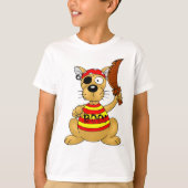 Funny Pirate Dog with Toy Sword Tシャツ (正面)