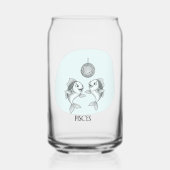 Funny Pisces Zodiac Disco Fish Drinkware Set ガラス缶 (正面)