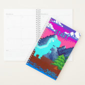 Funny Pixel Gamer Pixelated- Dinosaur Illustration プランナー手帳 (ディスプレー)