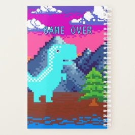 Funny Pixel Gamer Pixelated- Dinosaur Illustration プランナー手帳
