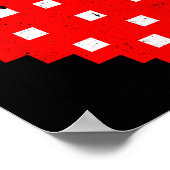 Funny Pixel Strawberry 80s Video Game Costume  ポスター (角)