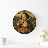 Funny Pizza Mona Lisa ラージ壁時計 (ホーム)