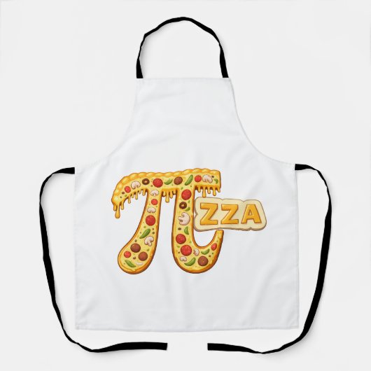 Funny Pizza Pi Day T-Shirt – Cheesy Math Lover Gif エプロン (正面)