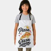 Funny Pizza Queen Cooking Apron for Women Cute Gif エプロン (インサイチュ)