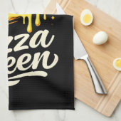 Funny Pizza Queen Cooking for Women Cute Gift キッチンタオル (四つ折り)