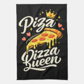 Funny Pizza Queen Cooking for Women Cute Gift キッチンタオル (縦)